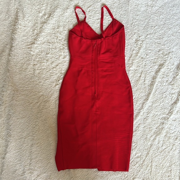 Red Bodycon Bandage Dress - Picture 6 of 6